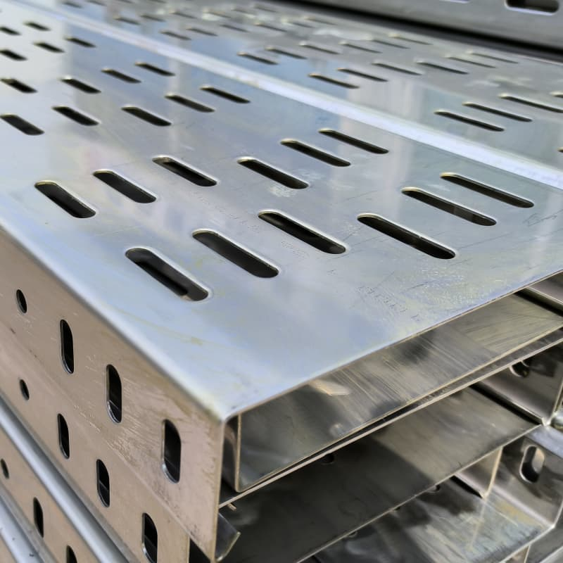 Steel trough cable tray